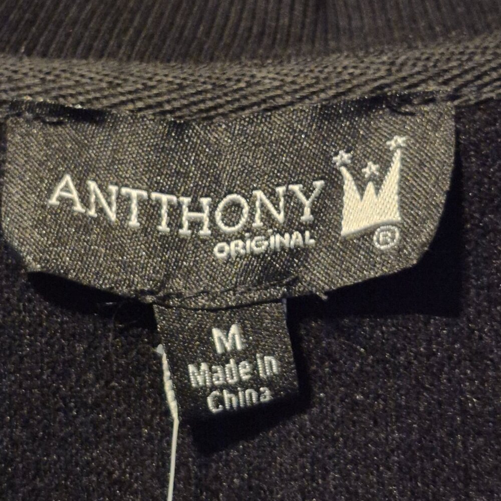 Antthony Originals Black Zip Jacket Size M - Picture 7 of 9